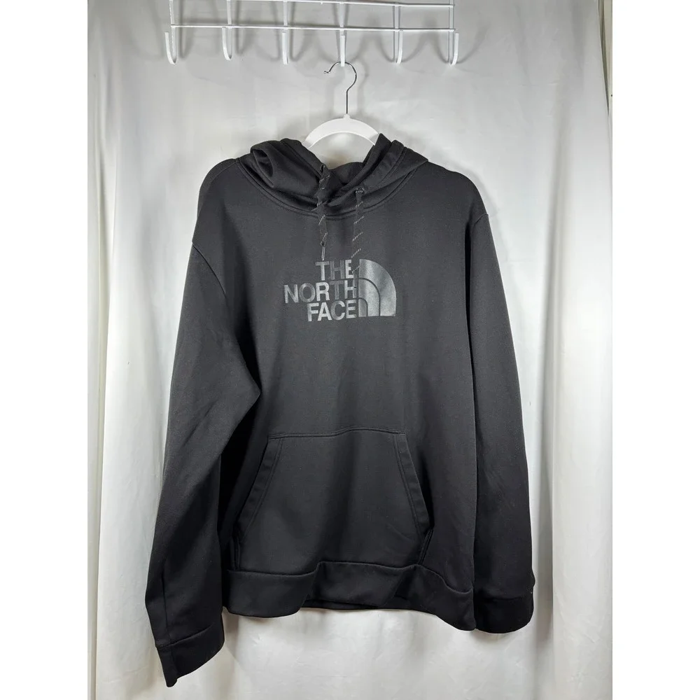 The North‎ Face Mens XL Black Hoodie Fleece Lined Pullover Sweatshirt Logo TNF